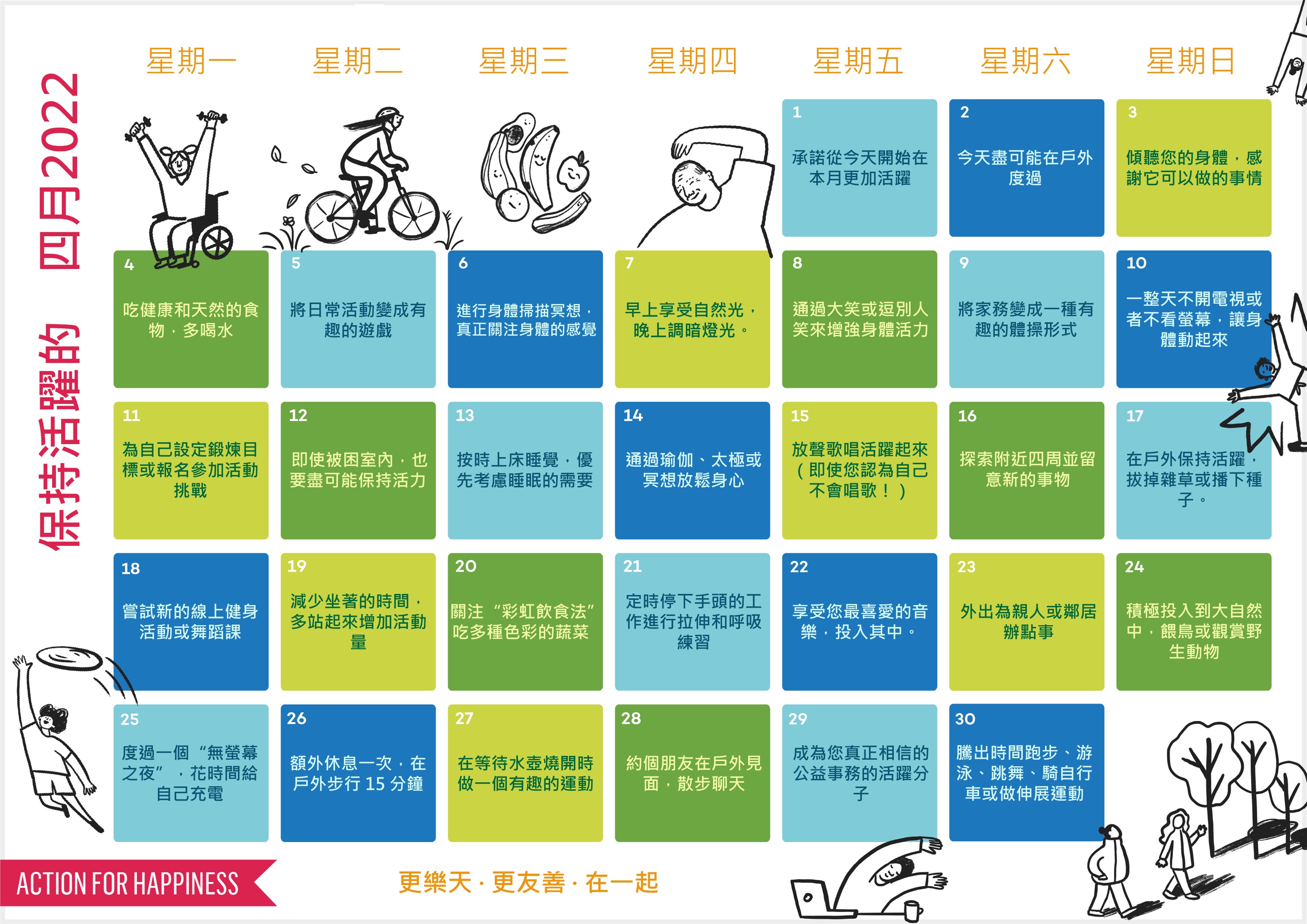Active April Action for Happiness